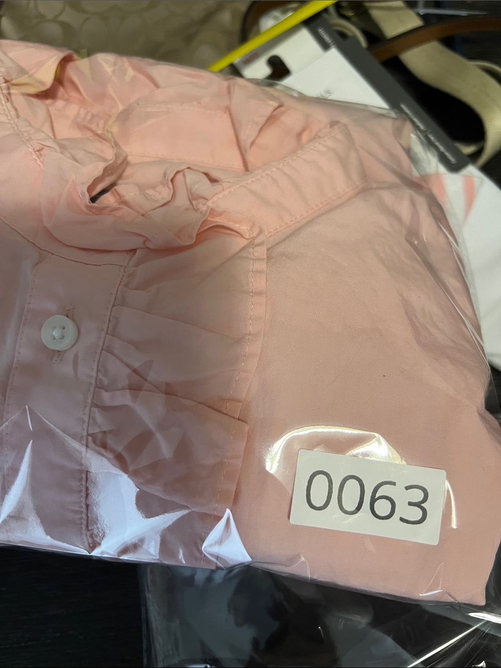 J.Crew Pink Ruffle Button-Up Blouse Size10 - Picture 9 of 9
